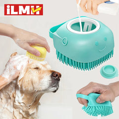 Soft Silicone Dog Bath Brush & Massage Grooming Scrubber