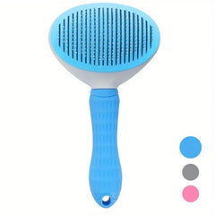One-Click Self-Cleaning Pet Slicker Brush for Dogs & Cats