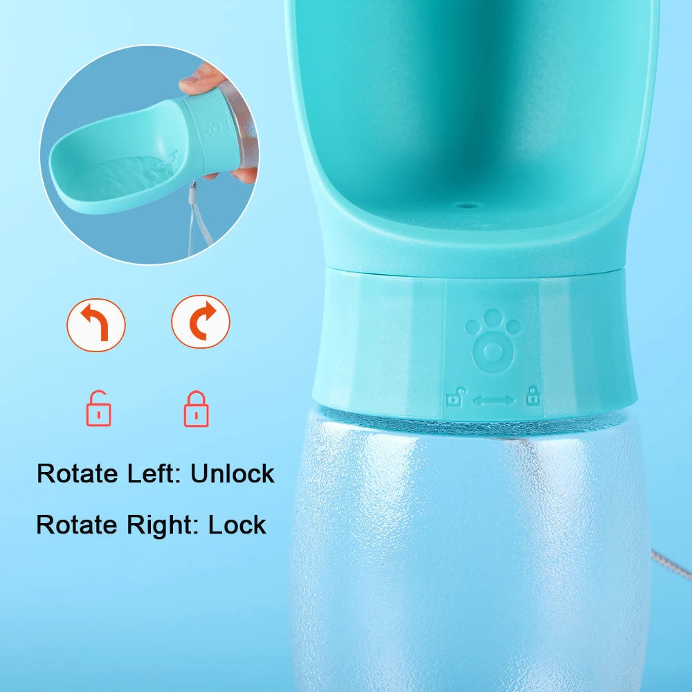 Portable Dog Water Bottle & Travel Feeder (300ml / 500ml)