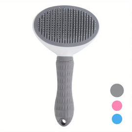 One-Click Self-Cleaning Pet Slicker Brush for Dogs & Cats