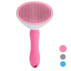 One-Click Self-Cleaning Pet Slicker Brush for Dogs & Cats