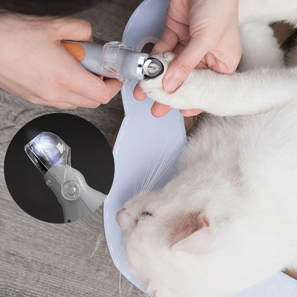 Professional Pet Nail Clipper with LED Light for Dogs & Cats