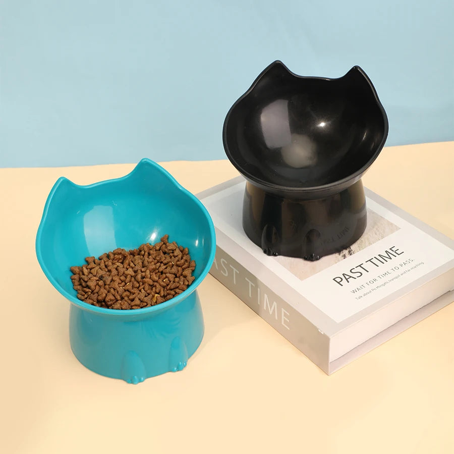WhiskerWare Ergonomic Anti-Tip Raised Pet Feeding Bowl for Cats