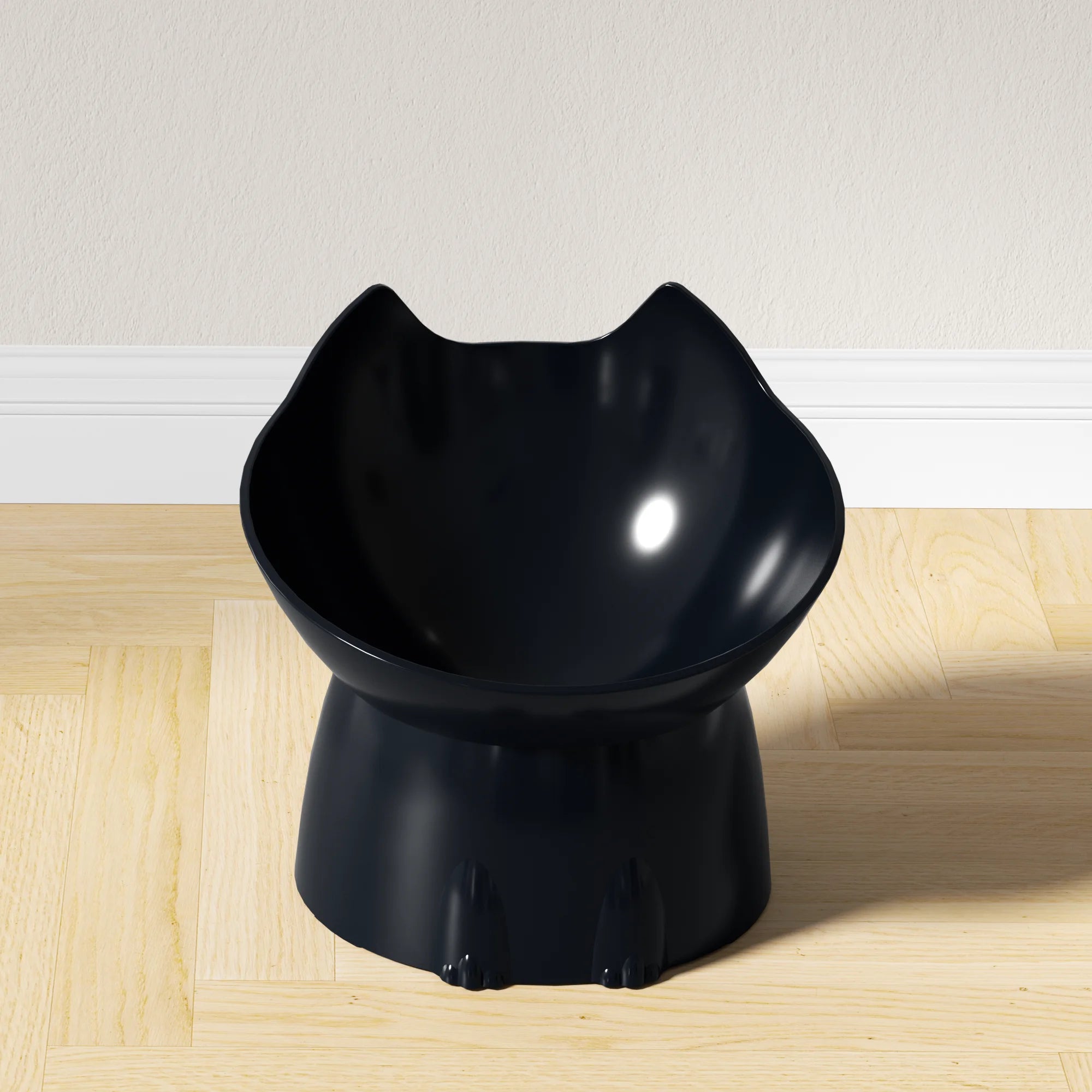 WhiskerWare Ergonomic Anti-Tip Raised Pet Feeding Bowl for Cats