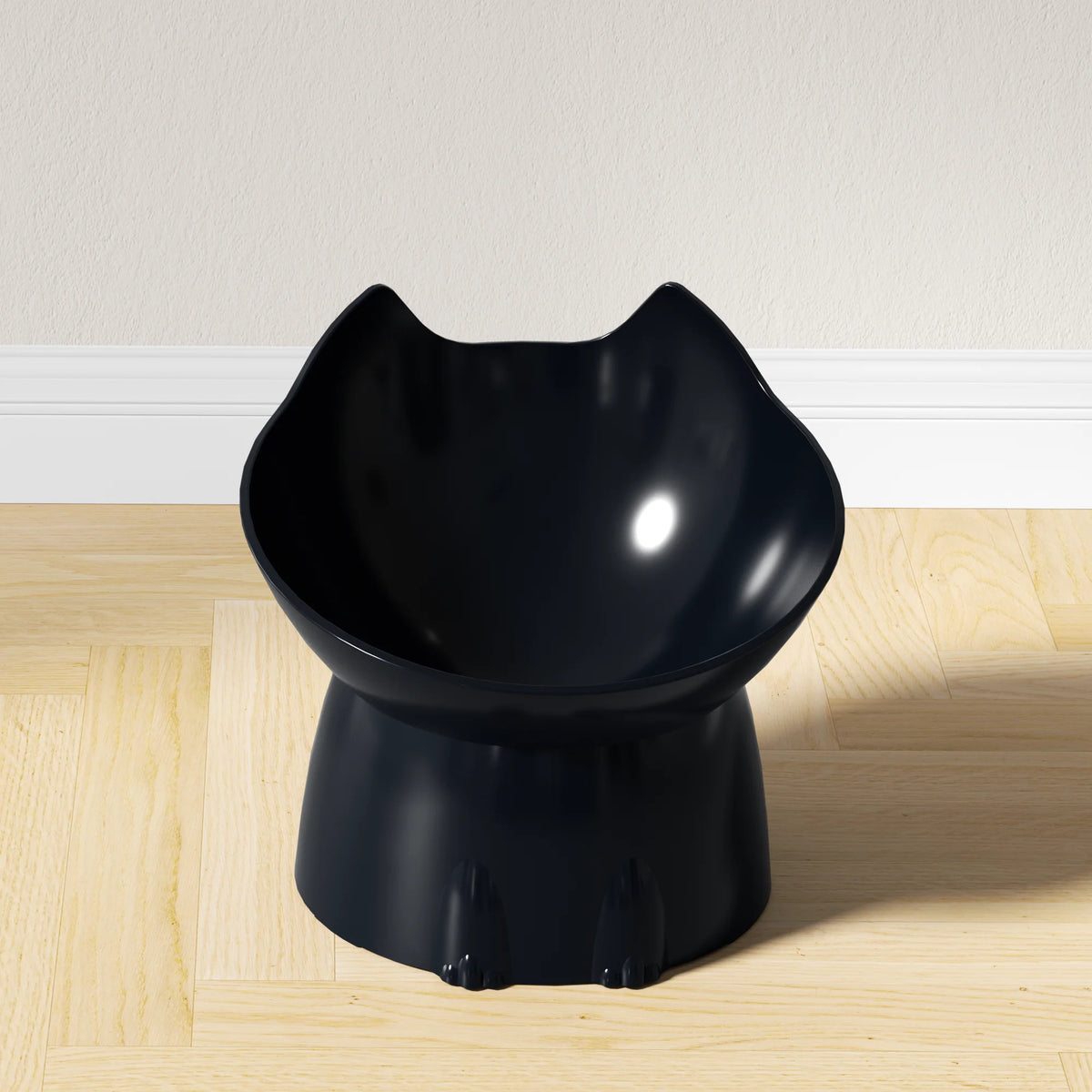 WhiskerWare Ergonomic Anti-Tip Raised Pet Feeding Bowl for Cats