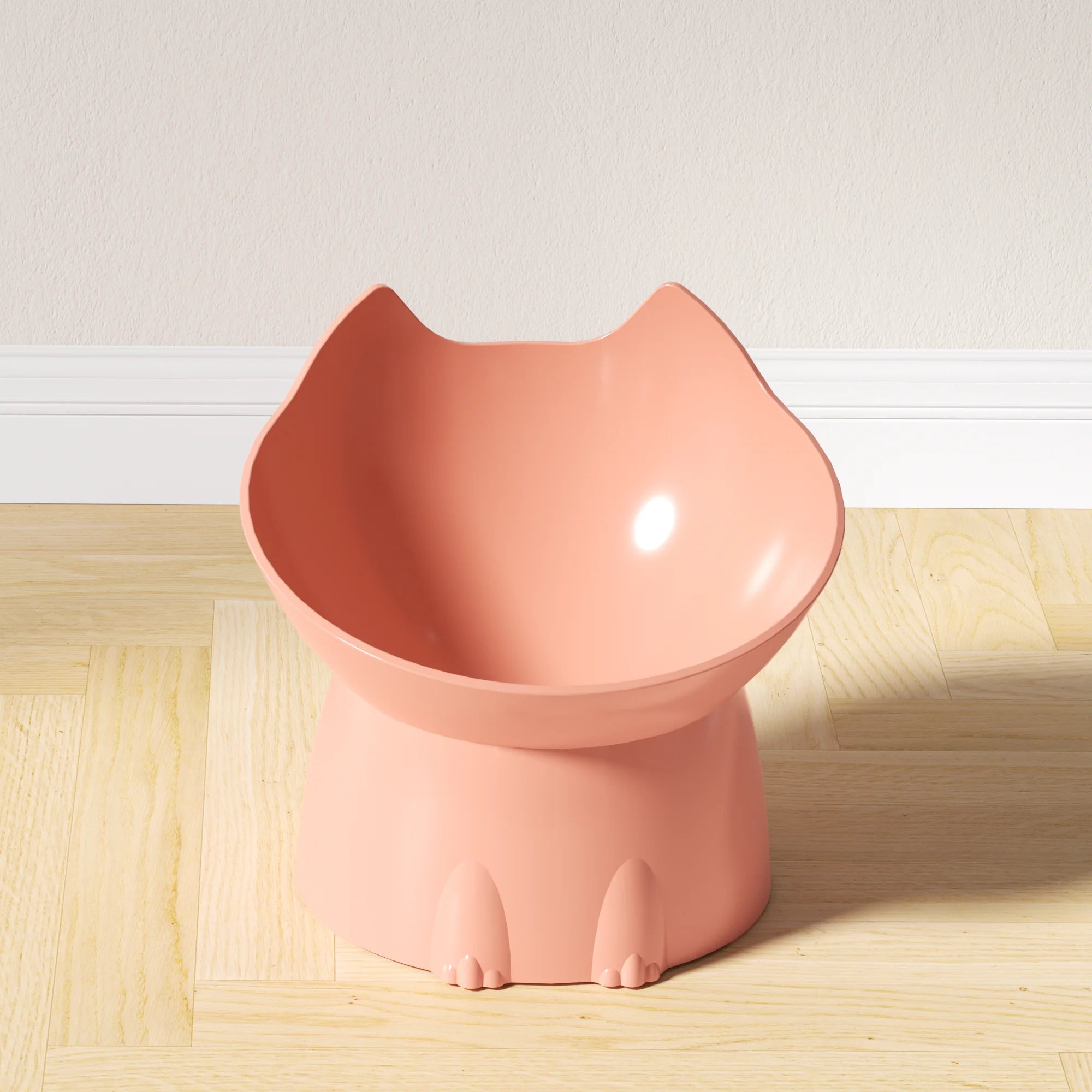 WhiskerWare Ergonomic Anti-Tip Raised Pet Feeding Bowl for Cats