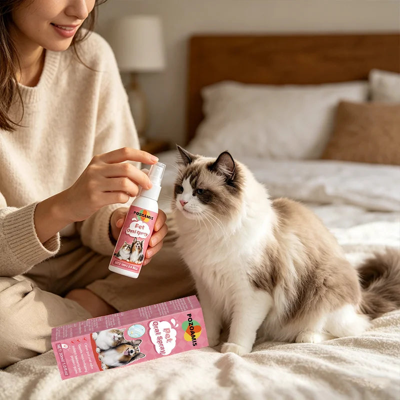 Dog & Cat Dental Care Spray – Bad Breath Remover & Teeth Whitening