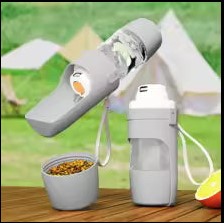 2-in-1 Portable Pet Water & Food Bottle for Dogs & Cats