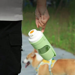 2-in-1 Portable Pet Water & Food Bottle for Dogs & Cats