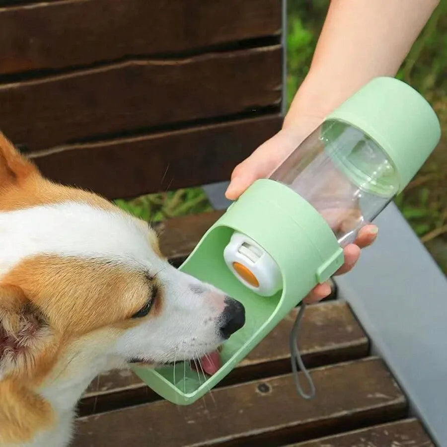 2-in-1 Portable Pet Water & Food Bottle for Dogs & Cats
