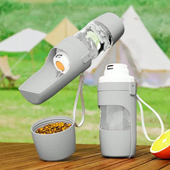 2-in-1 Portable Pet Water & Food Bottle for Dogs & Cats