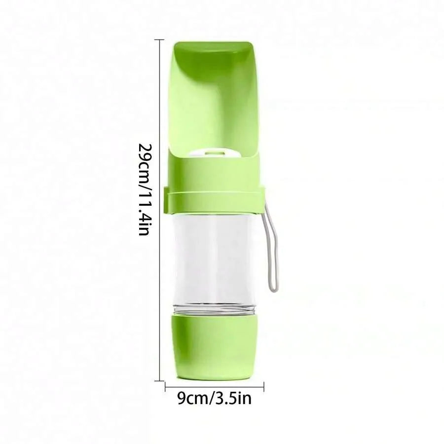 2-in-1 Portable Pet Water & Food Bottle for Dogs & Cats