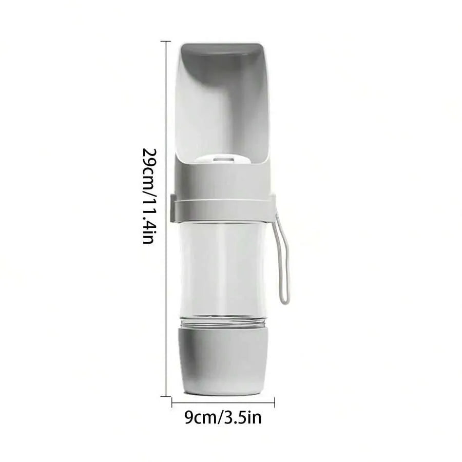 2-in-1 Portable Pet Water & Food Bottle for Dogs & Cats