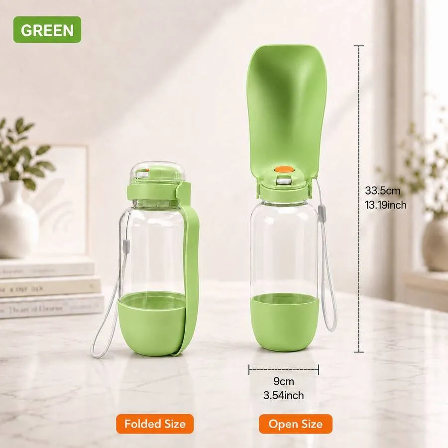 2-in-1 Portable Pet Water & Food Bottle for Dogs & Cats