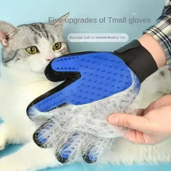 2-Piece Pet Hair Remover & Massage Gloves for Dogs & Cats