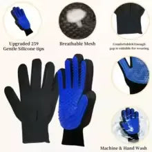 2-Piece Pet Grooming Gloves – Pet Hair Remover & Massage Gloves for Dogs & Cats