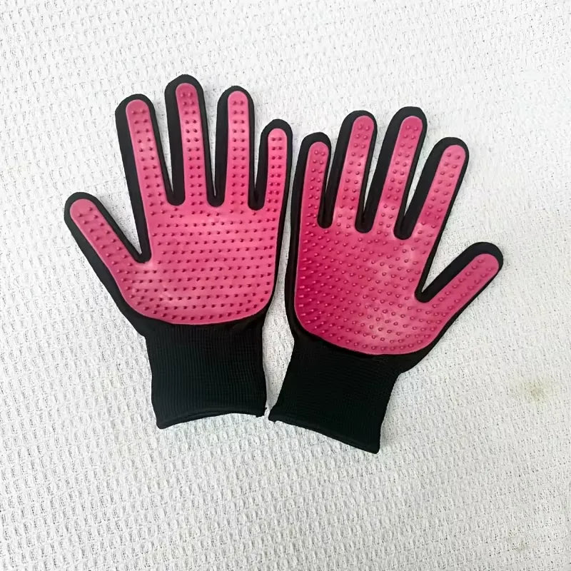 2-Piece Pet Grooming Gloves – Pet Hair Remover & Massage Gloves for Dogs & Cats
