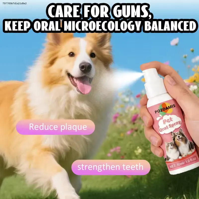 Dog & Cat Dental Care Spray – Teeth Cleaning, Bad Breath Remover & Teeth Whitening